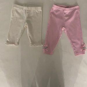 Infant girls leggings. 2 pair